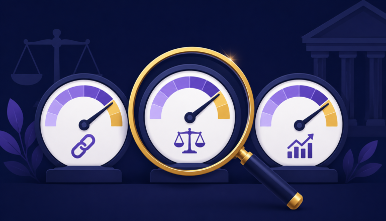DR vs DA vs Authority Score comparison for personal injury firms